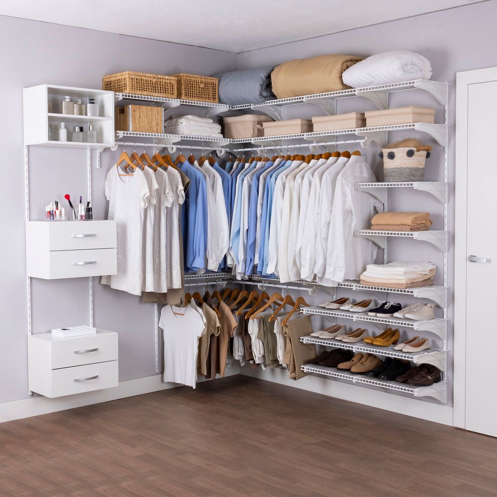 Armário Aramado Kit 29 Closet Ou Quarto Com Módulo E Nicho De Madeira