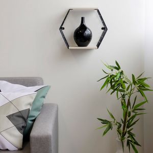 Nicho-decorativo-hexagonal-com-prateleiras---Linha-Wire---Aramado-com-madeira