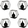 Kit-Nicho-Decorativo-Hexagonal---Linha-Wire---Aramado-com-Madeira---5-Un